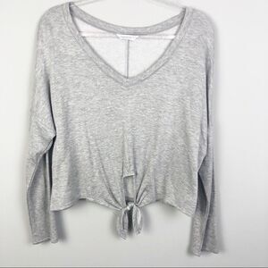 TRESICS | Tie Front Long Sleeve Semi Crop Top NEW Women’s Size